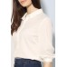 White 3/4 Sleeves Button Down Shirt