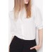 White 3/4 Sleeves Button Down Shirt