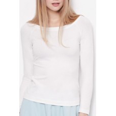 White Plain Long Sleeves Tee