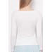 White Plain Long Sleeves Tee