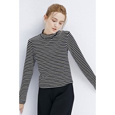 Dark Navy Striped Long Sleeves Tee