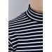 Dark Navy Striped Long Sleeves Tee