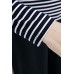 Dark Navy Striped Long Sleeves Tee