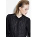 Black Beading Button Down Shirt