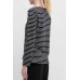 Black Striped Slit T-Shirt