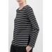 Black Striped Slit T-Shirt