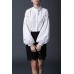 White Lantern Sleeves Shirt