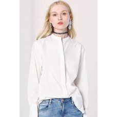 White Bow Sleeves Shirt