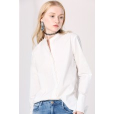 White Bow Sleeves Shirt