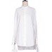 White Bow Sleeves Shirt