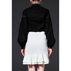 Black Lantern Sleeves Shirt