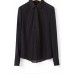 Black Long Sleeves Button Shirt