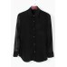 Black Contrast Collar Shirt