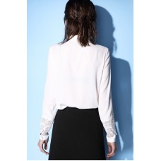 White Lace Long Sleeves Shirt