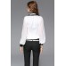 White Ruffled Collar Shirt