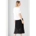 Black Lace Pleated Skirt