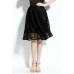 Black Lace Knee Length Skirt