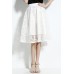 White Lace Knee Length Skirt