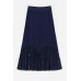 Blue Lace Pleated Skirt