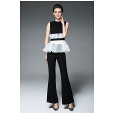 Black Sleeveless Top with Pants