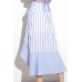 Light Sky Vertical Stripped Ruffles Skirt