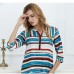 Blue Stripped Half Sleeves Nightgown