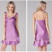 Purple Ruffled Straps Chemises