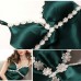 Green Spaghetti Appliques Chemises