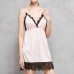 Pink Lace Trimmed Chemise and Robe