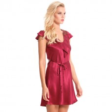 Burgundy Ruffle Chemise