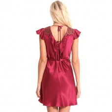 Burgundy Ruffle Chemise