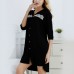 Black V-neck Button Down Nightgown