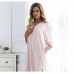 Pearl Pink  V-neck Button Down Nightgown