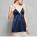 Royal Blue Lace Trimmed Chemise and Robe