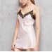 Pearl Pink Lace Trimmed Silk Chemise