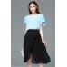 Plus Size Black High and Low Skirt