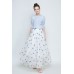 White Animals Print Skirt