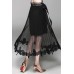 Black Lace Hemmed Skirt