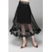 Black Lace Hemmed Skirt