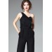 Black One-shoulder Bodysuit